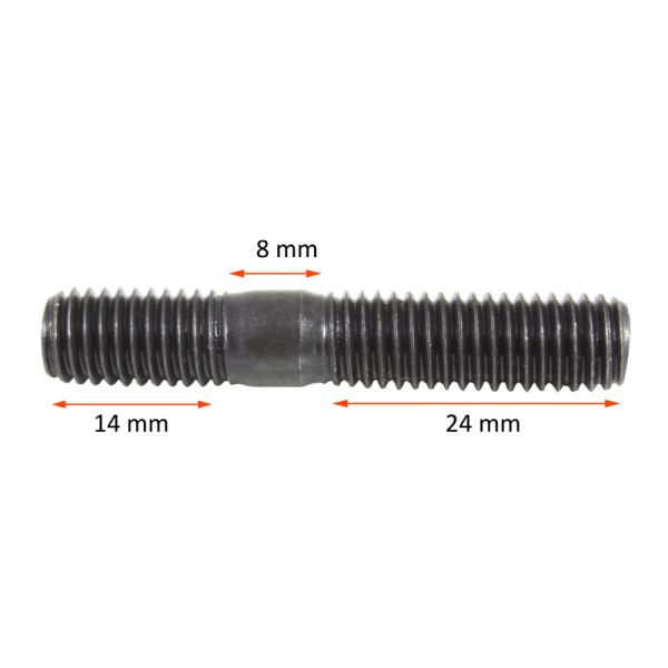 Śruba, szpilka M8 46 mm długości | DIN835 M8x30 5szt