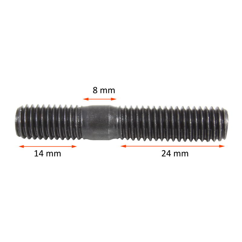 Śruba, szpilka M8 46 mm długości | DIN835 M8x30 5szt