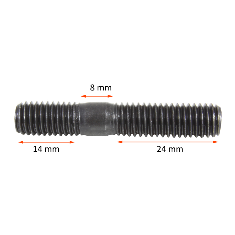 Śruba, szpilka M8 46 mm długości | DIN835 M8x30 5szt