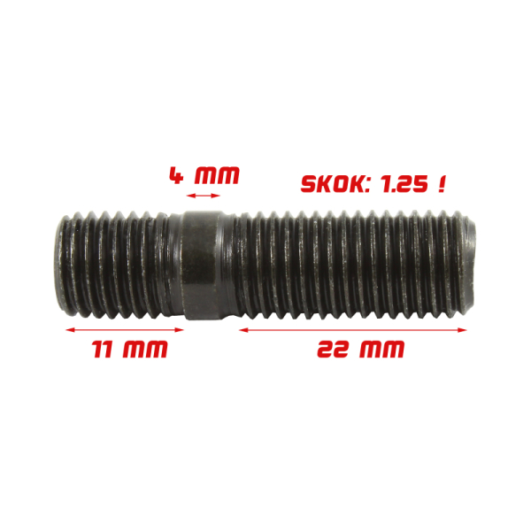 Śruba szpilka kolektor - głowica M10 37 mm
